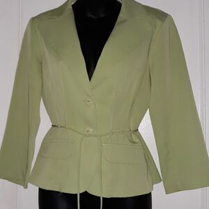 Lime green tabloid jacket size 8